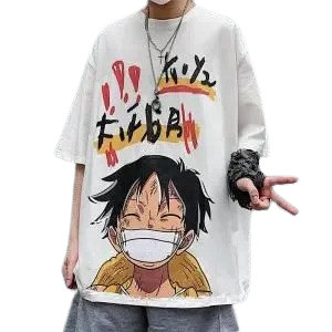 "AHOO BAKAAA" - One Piece Monkey D Luffy Anime Oversized T-Shirt