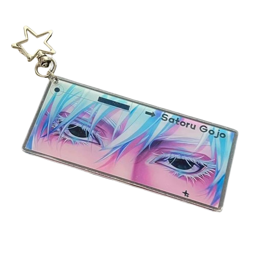 "BLUE EYES" - Blindfolded Sorcerer - JJK Anime Keychain