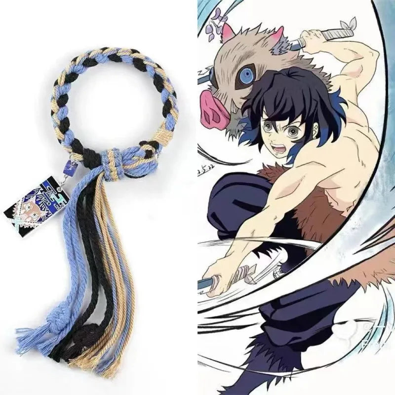 Demon Slayer Reincarnation Bracelet Fashion Adjustable Braided Couple Bracelet Creative Anime Jewelry Sets for Women Men Gifts