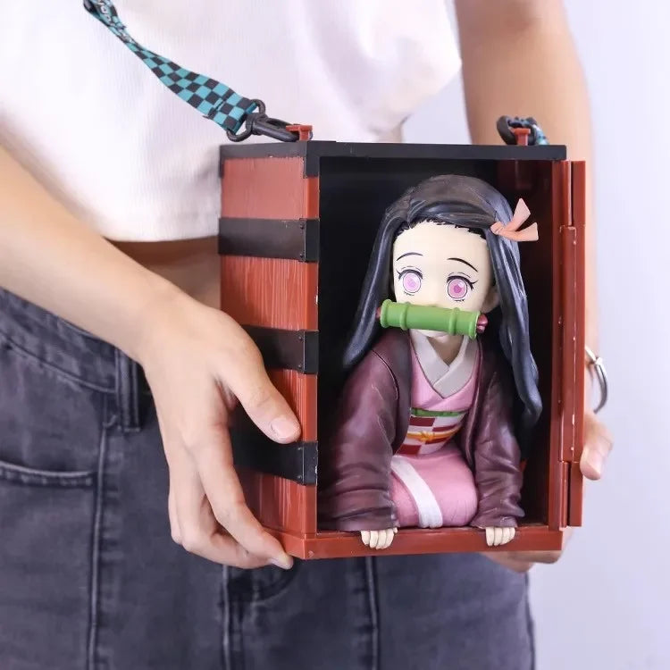 Anime - Streetwear - "BOXED SPIRIT" -Nezuko Kamado - Demon Slayer Anime Crossbody Bag - Alpha Weebs