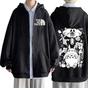 "NO FACE" - Spirited Away Anime Oversized Zipper Jackets | 5 Colors