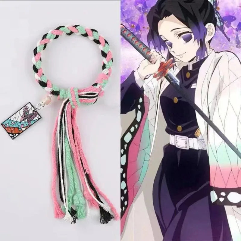 Demon Slayer Reincarnation Bracelet Fashion Adjustable Braided Couple Bracelet Creative Anime Jewelry Sets for Women Men Gifts