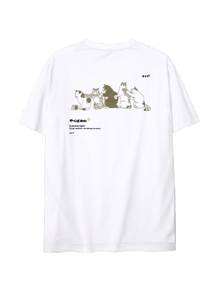 "CHIBI CAT" - Japanese Streetwear Anime Oversized T-Shirt