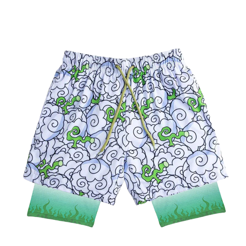"GODLY" - GEAR 5 - Monkey D. Luffy - One Piece Anime Hito Hito Devil Fruit Shorts Activity Fit