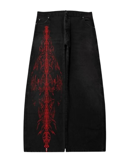 "BODY HORROR" - Japanese Streetwear Anime Jeans | 5 Options
