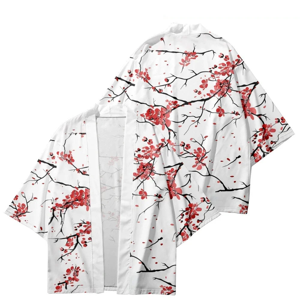 "FLORAL HAORI" - Japanese Streetwear Anime Kimono