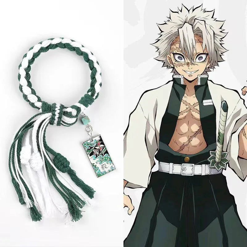 Demon Slayer Reincarnation Bracelet Fashion Adjustable Braided Couple Bracelet Creative Anime Jewelry Sets for Women Men Gifts