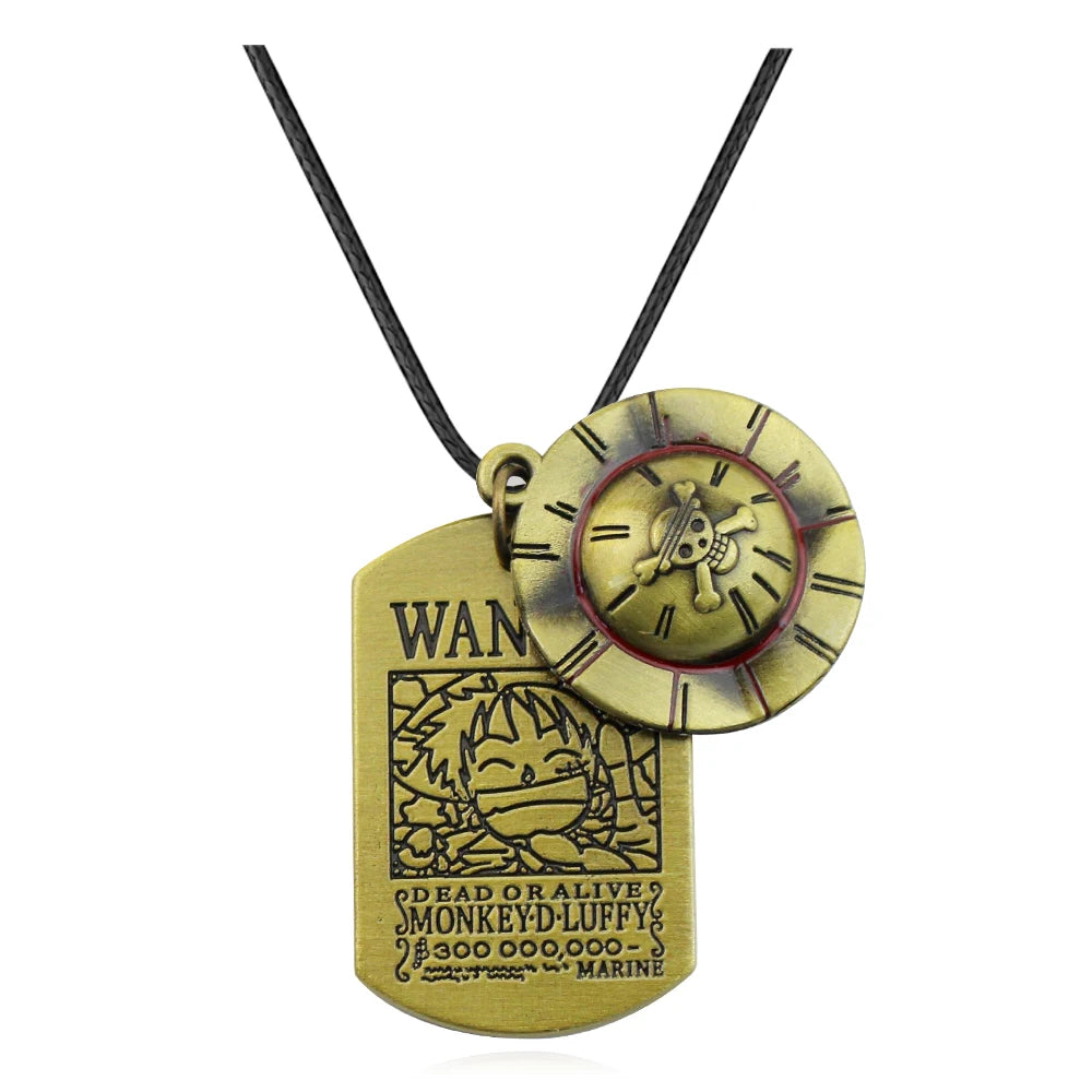 Anime - Streetwear - "FIFTH EMPEROR" - Monkey D. Luffy - One Piece Anime Necklace - Alpha Weebs