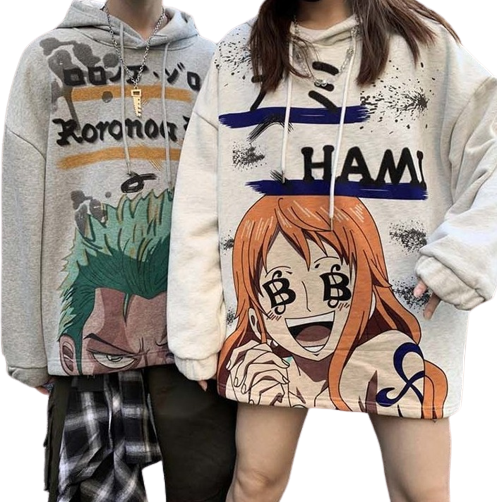 Roronoa Zoro - Nami One Piece Anime Oversized Hoodies | 2 Options