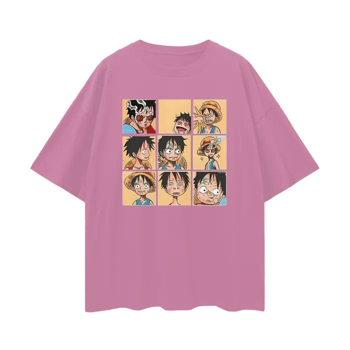 "LILL MONKEY" - Luffy One Piece Anime Oversized T-Shirts | 5 Colors