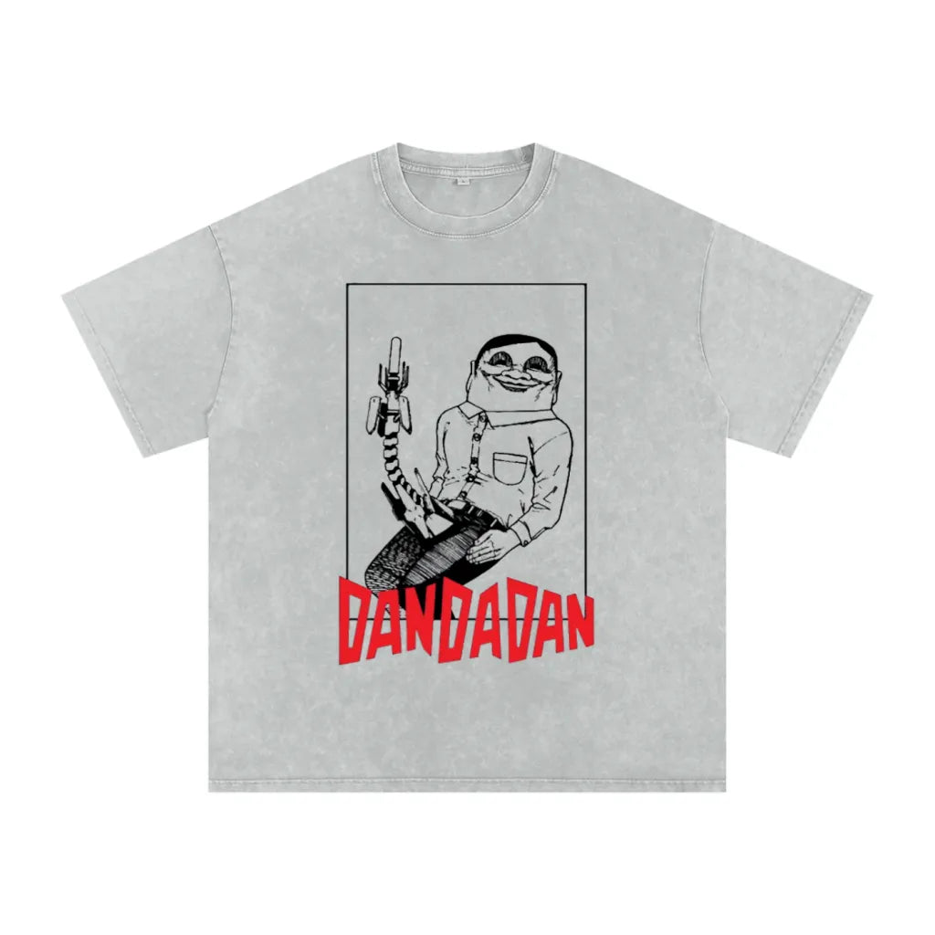 "ALIEN DENIER" - Mom-Aya - Dan da dan Anime Vintage \ Acid Washed Oversized T-Shirt | 2 Color
