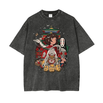 "GHIBLI ODYSSEY" - Studio Ghibli Anime Vintage Washed Oversized T-Shirts