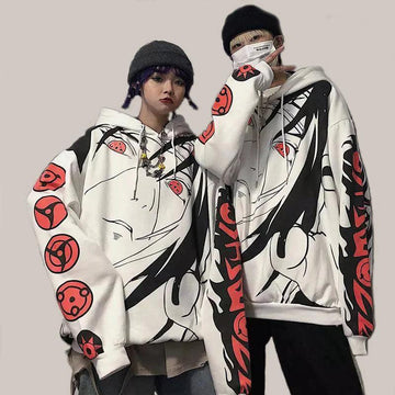 Anime - Streetwear - "MISUNDERSOOD TRAITOR" - Naruto Anime Itachi Oversized Hoodie - Alpha Weebs