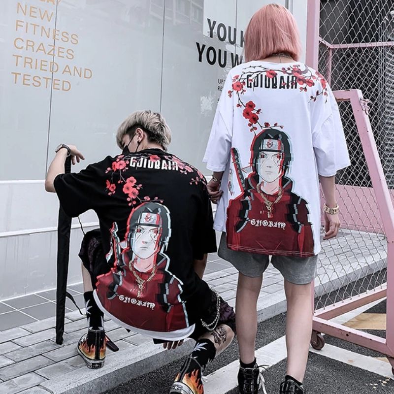 Anime - Streetwear - "DIRP ITACHI" - Naruto Anime Oversized T-shirt | 3 colors - Alpha Weebs