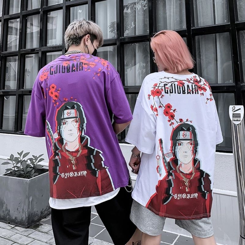 Anime - Streetwear - "DIRP ITACHI" - Naruto Anime Oversized T-shirt | 3 colors - Alpha Weebs