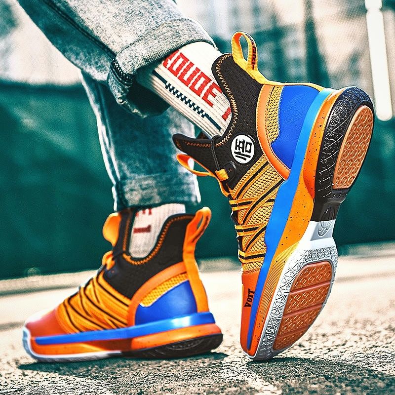 Anime - Streetwear - "KAKAROTZZY 1" - (High Top) DBZ Anime Sneakers - Alpha Weebs