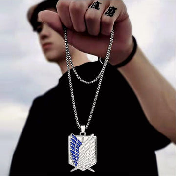 Anime - Streetwear - "WINGS OF LIBERTY" - Pendant Necklace - AOT Anime - Alpha Weebs