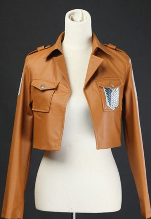 Anime - Streetwear - AOT Scouts Regiment - Anime Leather Jacket - Alpha Weebs