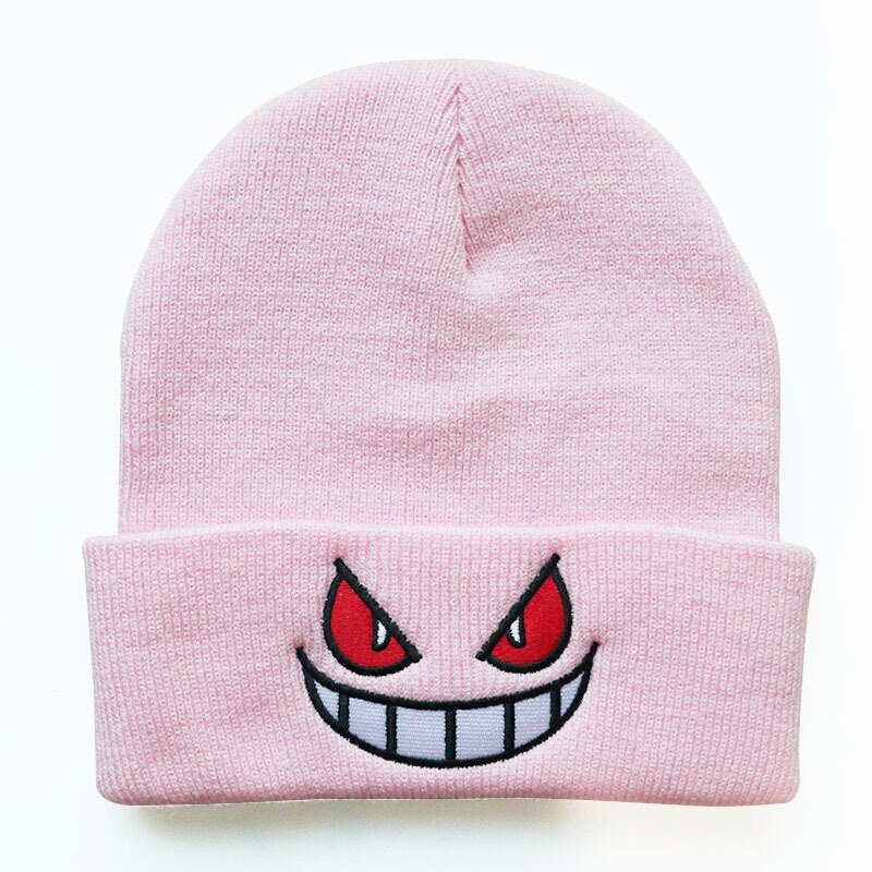Anime - Streetwear - "SMILE" - Gengar Pokemon Anime Beanie | 6 Colors - Alpha Weebs