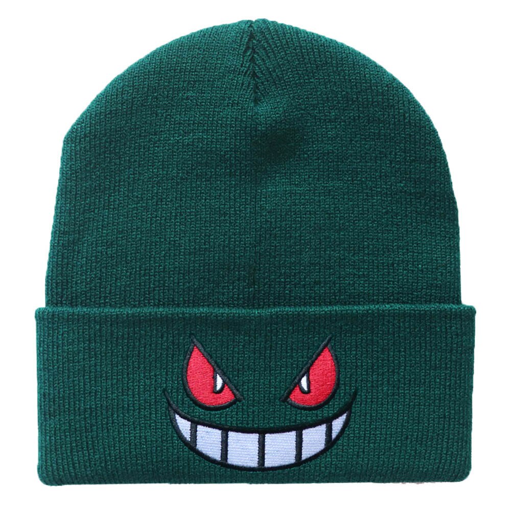 Anime - Streetwear - "SMILE" - Gengar Pokemon Anime Beanie | 6 Colors - Alpha Weebs