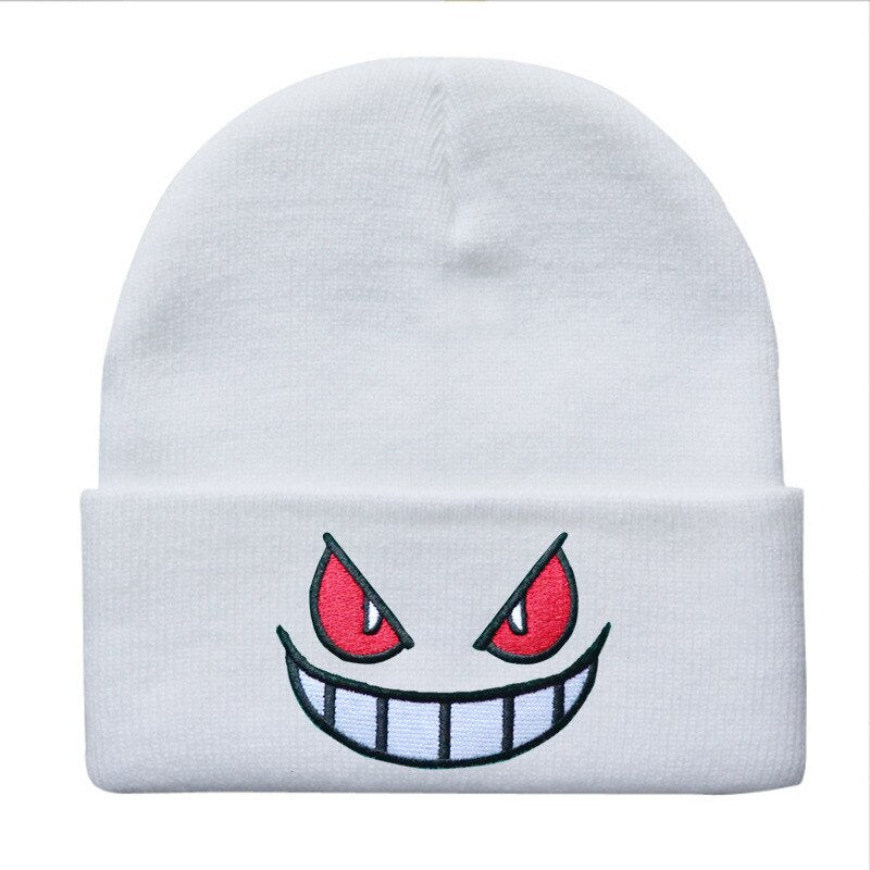Anime - Streetwear - "SMILE" - Gengar Pokemon Anime Beanie | 6 Colors - Alpha Weebs