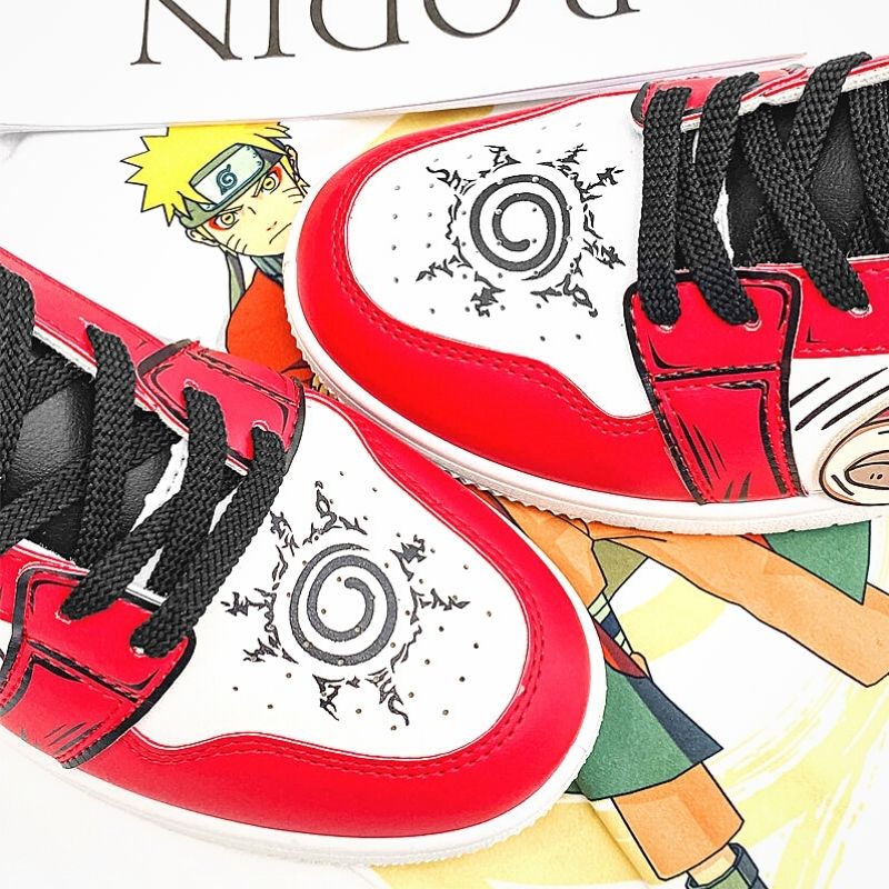Anime - Streetwear - "AIR SAGE MODE 1" - (High Top) - Naruto Anime Sneakers - Alpha Weebs