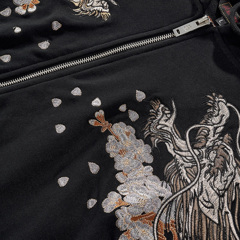 "CRESCENT SHENRON" - Embroidered Dragon Ball Anime Zip-Up Jacket