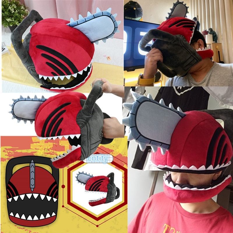 Anime - Streetwear - Chainsaw Man Anime Helmet Plushie - Alpha Weebs