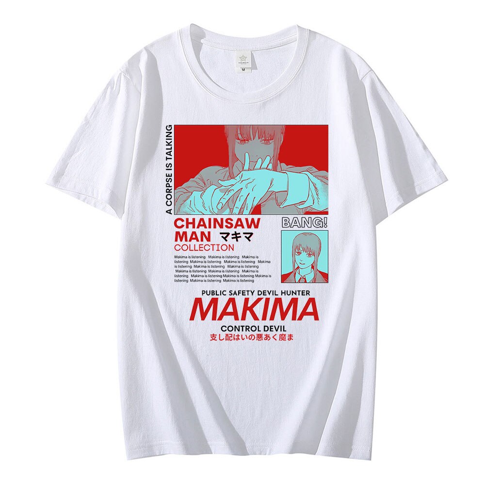 Anime - Streetwear - "Makima " Chainsaw Man Anime Oversized T-Shirt | 4 Option - Alpha Weebs