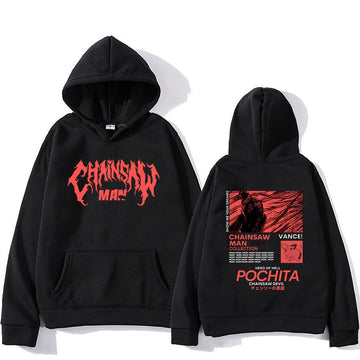 Anime - Streetwear - Chainsaw Man Pochita Anime Hoodies | 5 Colors - Alpha Weebs