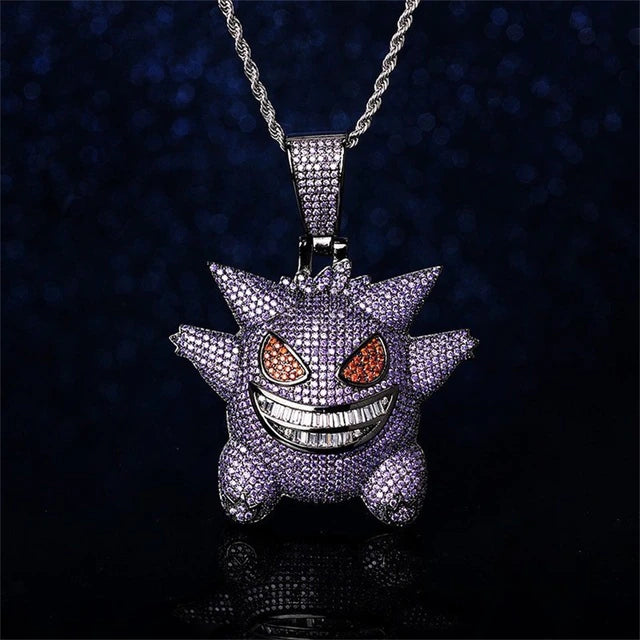 Anime - Streetwear - Pokemon Gengar Bust Down Anime Necklaces | 3 Option - Alpha Weebs