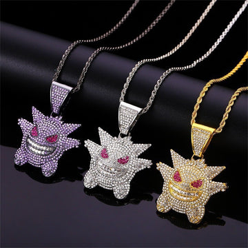 Anime - Streetwear - Pokemon Gengar Bust Down Anime Necklaces | 3 Option - Alpha Weebs
