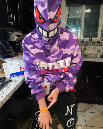 Anime - Streetwear - Gengar Pokemon Anime Oversized Hoodies - Alpha Weebs