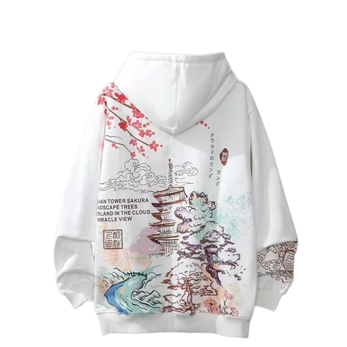 "JAPANESE LANDSCAPE" - Anime Oversized Hoodie | 2 colors