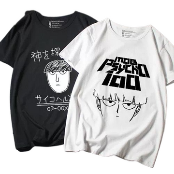 "100" Mob Psycho Anime Shigeo Oversized T-Shirts | 2 Options