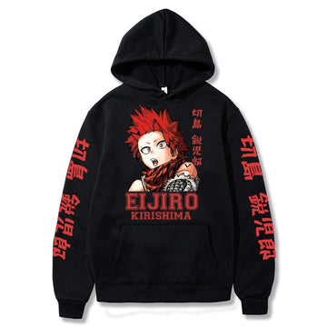 Anime - Streetwear - Eijiro Kirishima - MHA Anime Oversized Hoodies | 4 Colors - Alpha Weebs