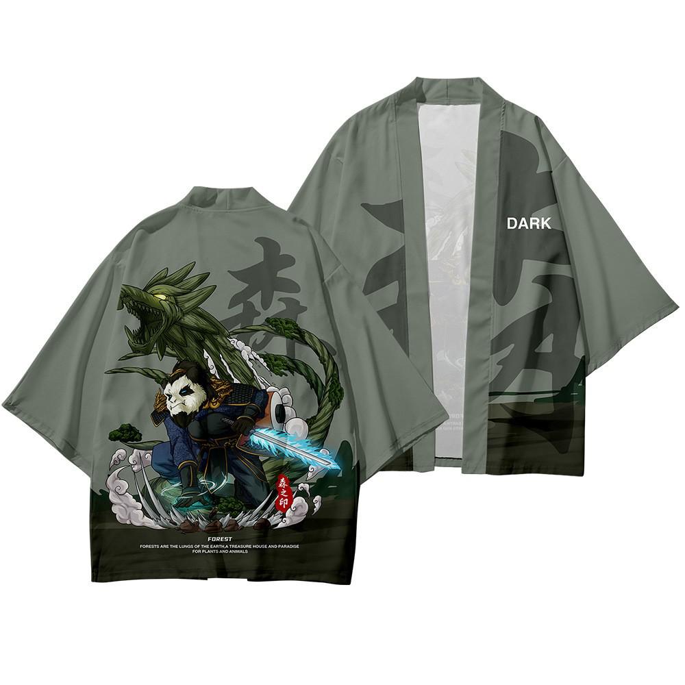 Anime - Streetwear - Signature Anime Style Oversized Kimono Set - Jacket & Joggers - Alpha Weebs