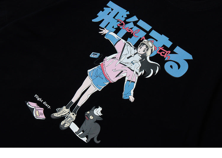 Anime - Streetwear - "NEKO-CHAN" - Anime T-Shirt | 2 Colors - Alpha Weebs