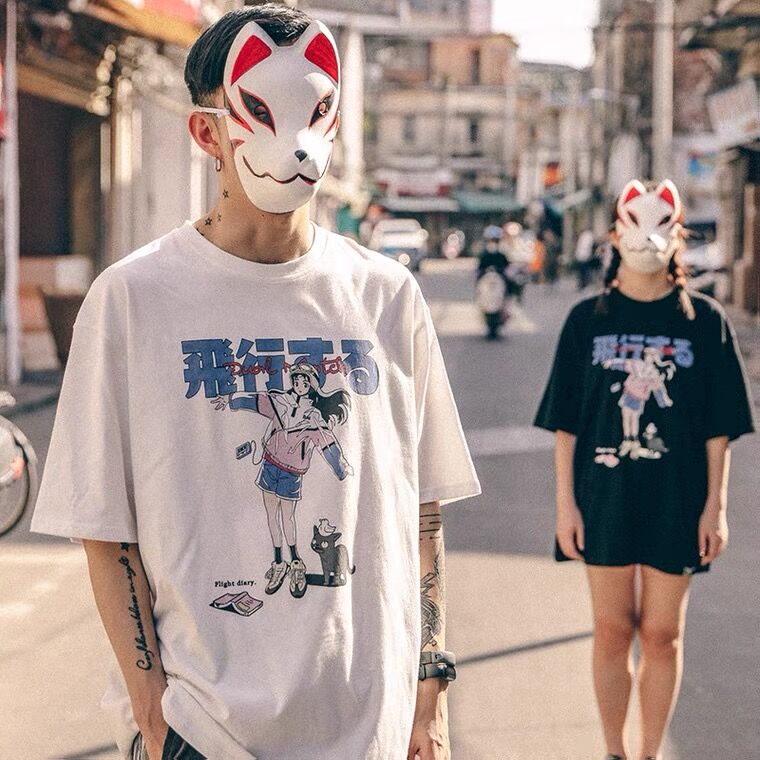 Anime - Streetwear - "NEKO-CHAN" - Anime T-Shirt | 2 Colors - Alpha Weebs