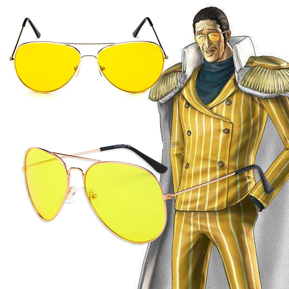 Anime - Streetwear - "GLINT GLINT AVIATORS" - One Piece Kizaru Anime Sunglasses - Alpha Weebs