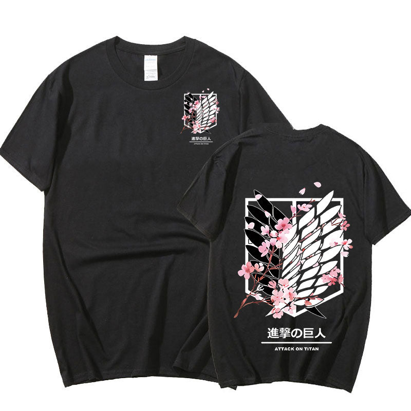 Anime - Streetwear - "Mikasa-Eren" AOT- Anime Oversized T-Shirt | 3 Colors - Alpha Weebs
