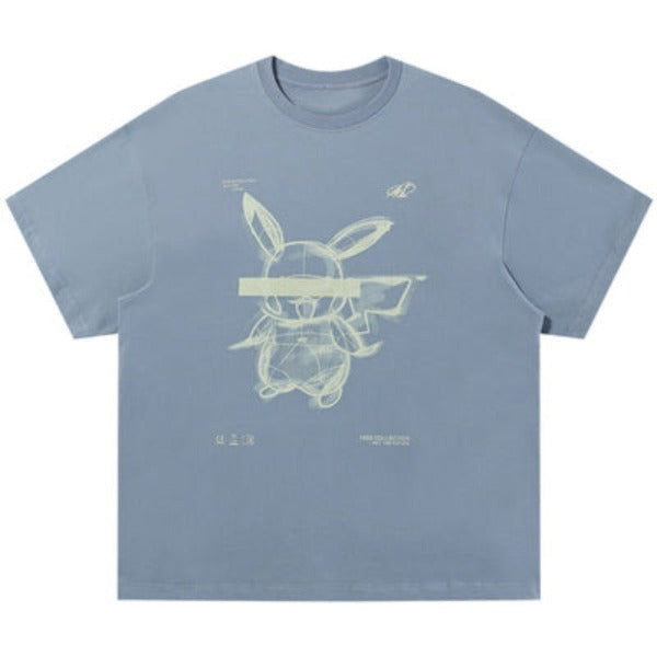 Anime - Streetwear - "BLINDED PIKACHU" - Pokemon Anime Oversized T-Shirt | 5 Colors - Alpha Weebs