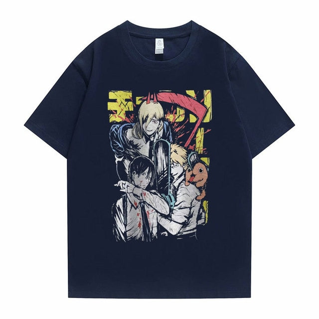 Anime - Streetwear - "Special Division" Chainsaw Man Anime Oversized T-shirts | 3 Colors - Alpha Weebs