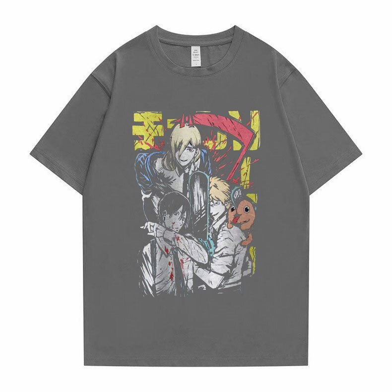 Anime - Streetwear - "Special Division" Chainsaw Man Anime Oversized T-shirts | 3 Colors - Alpha Weebs