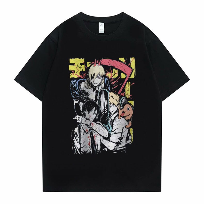 Anime - Streetwear - "Special Division" Chainsaw Man Anime Oversized T-shirts | 3 Colors - Alpha Weebs