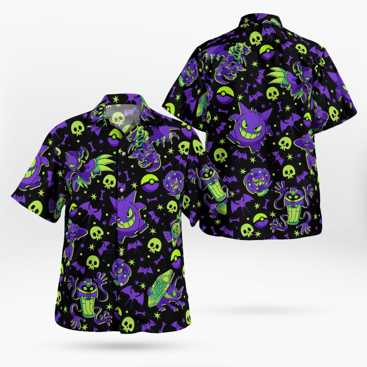 Anime - Streetwear - 'Neon Ghosts" Gengar Pokemon Anime Shirts - Alpha Weebs