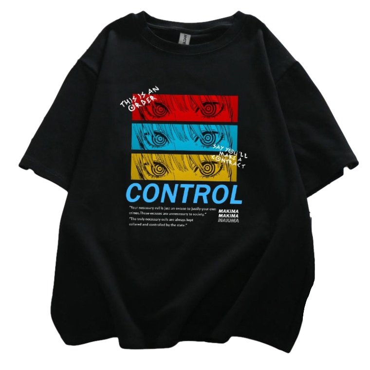 "CONTROL" - Chainsaw Man Anime Makima Oversized T-shirt | 4 Colors