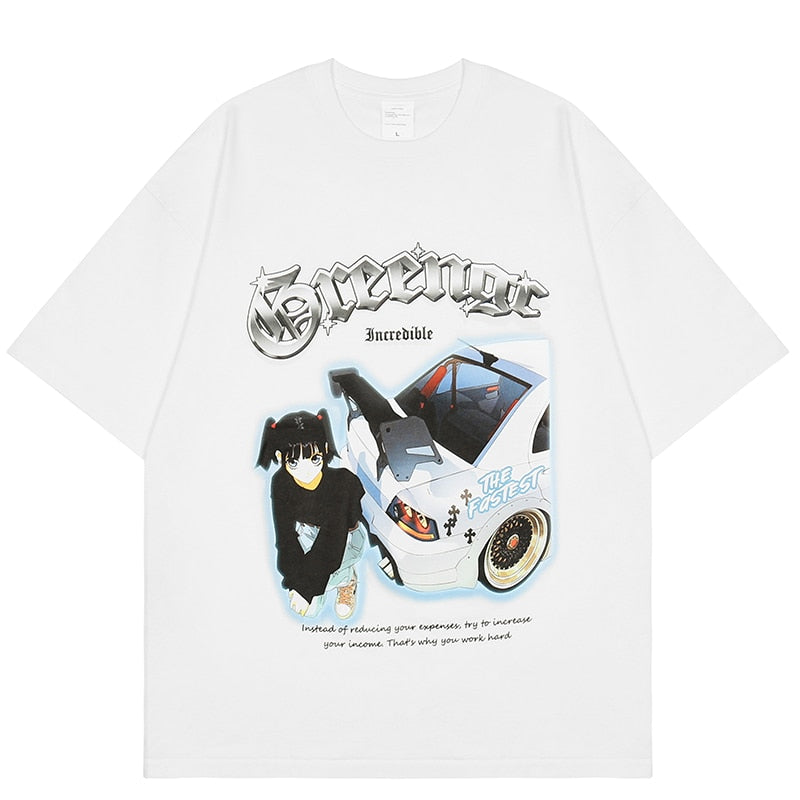 Anime - Streetwear - "THE FASTEST" - Anime T-shirt - Alpha Weebs