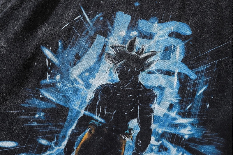 Anime - Streetwear - "ULTRA INSTINCT" - DBZ Son Goku Anime Oversized Sweatshirt - Alpha Weebs