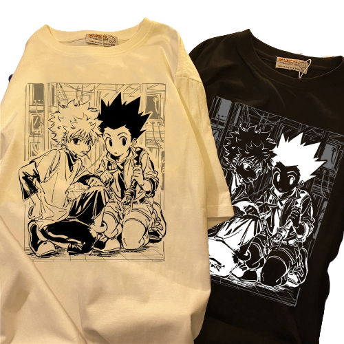 "KILL GON" - Hunter X Hunter Killua Zoldyck - Gon Freecss Anime Oversized T-shirt | 2 Colors